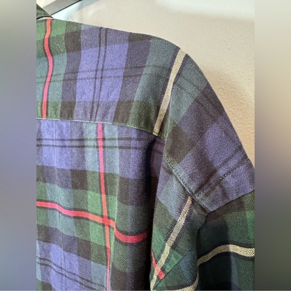 Polo Ralph Lauren Button Up Long Sleeve Oxford Shirt in Blue/Green/Red - Picture 9 of 13